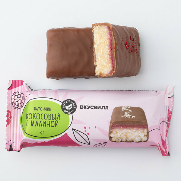 Батончик кокосовый с малиной