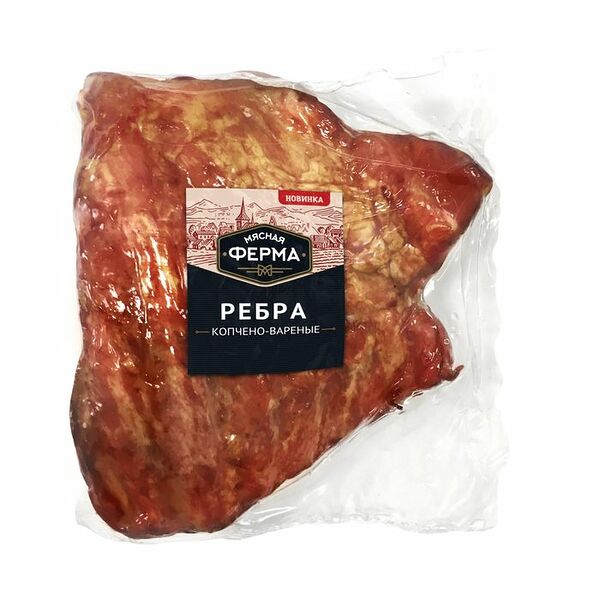 Ребра свиные Мясная Ферма копчено-вареные