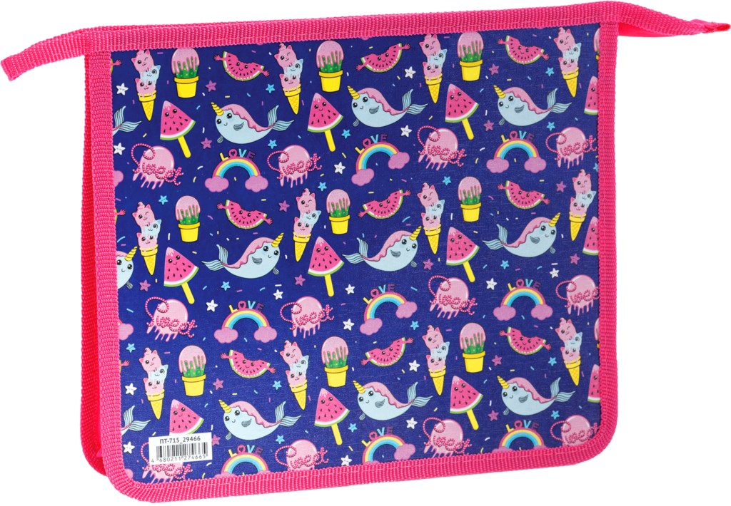 

Папка для тетрадей ARTSPACE Sweet love А5, 1 отделение, на молнии Арт. ПТ-715_29466