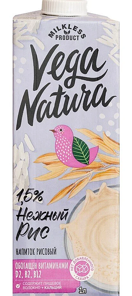 Напиток рисовый Vega Natura 1.5% 1 л