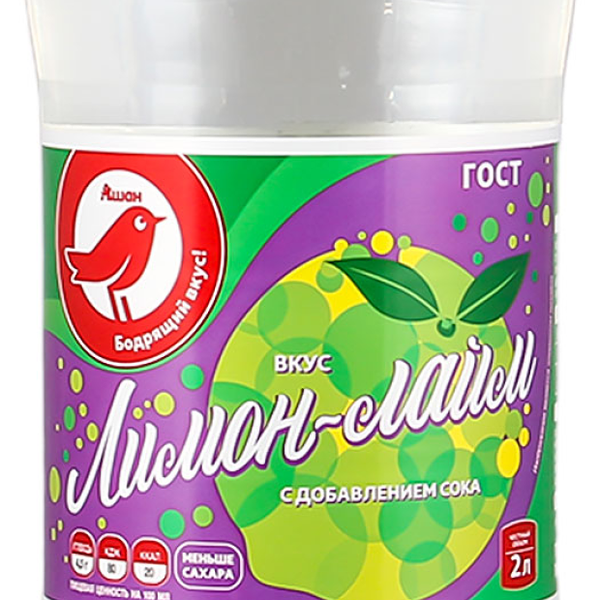 Напиток сильногазированный АШАН Красная птица Цитрон безалкогольный
