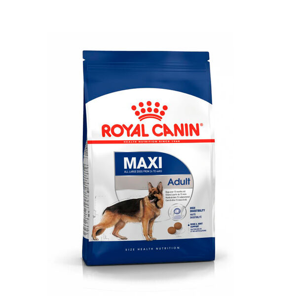 Сухой корм Royal Canin Maxi Adult для собак крупных размеров (от 26 до 44 кг) от 15 месяцев до 5 лет, 15кг