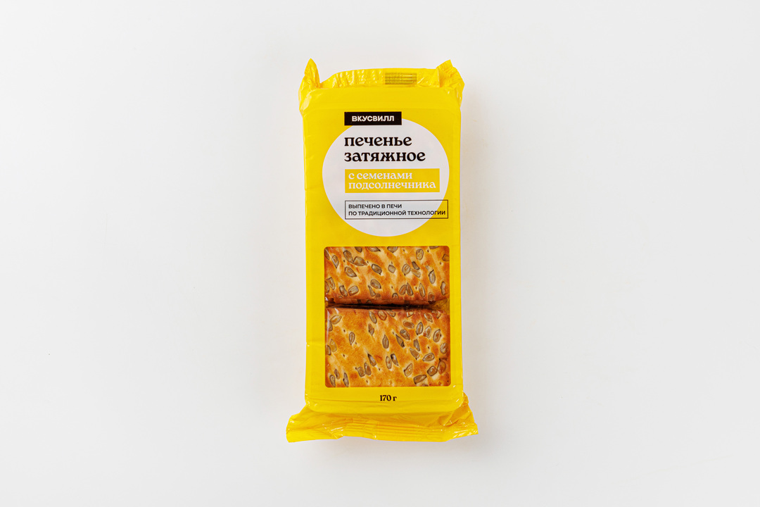 

Печенье ВкусВилл затяжное с семенами подсолнечника 170 г