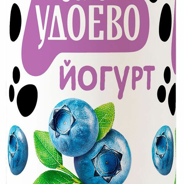 Йогурт питьевой Из села Удоево черника ежевика 2,5%, 260 г