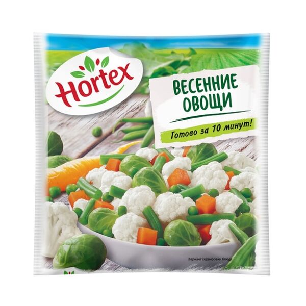 Смесь овощная Hortex Весенние овощи замороженная 400 г(Продукт замороженный)