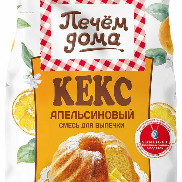 Смесь для выпечки Печём дома Кекс Апельсиновый, 300 г