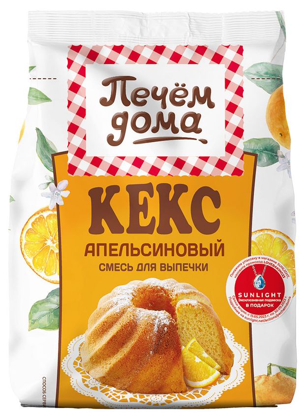

Смесь для выпечки Печём дома Кекс Апельсиновый 300 г