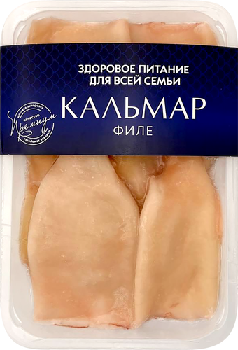 

Кальмар замороженный очищенный, тушка с плавником без кожи, 500г