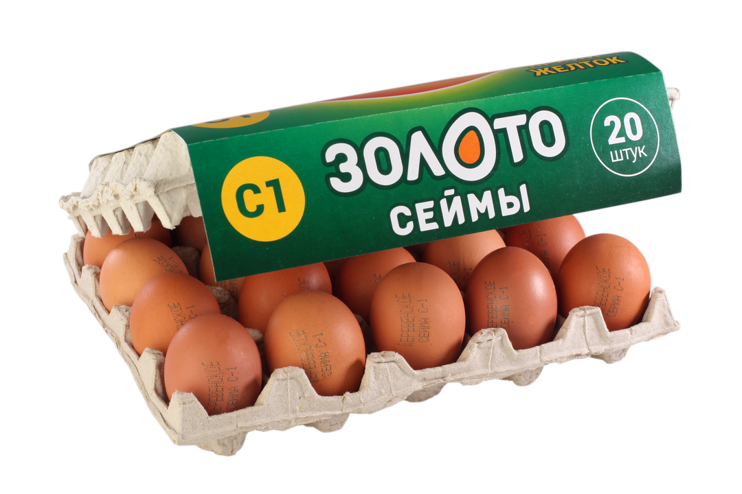 

Яйца куриные Сеймовские Деревенские С1 коричневые, 20 шт