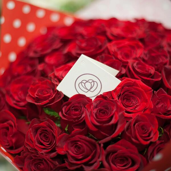 Букет из 27 красных роз Freedom 50 см (Эквадор)
