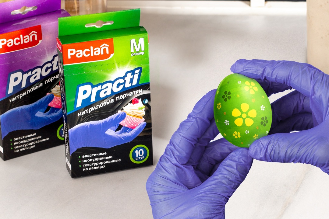

Перчатки нитриловые Paclan хозяйственные размер М 5 пар