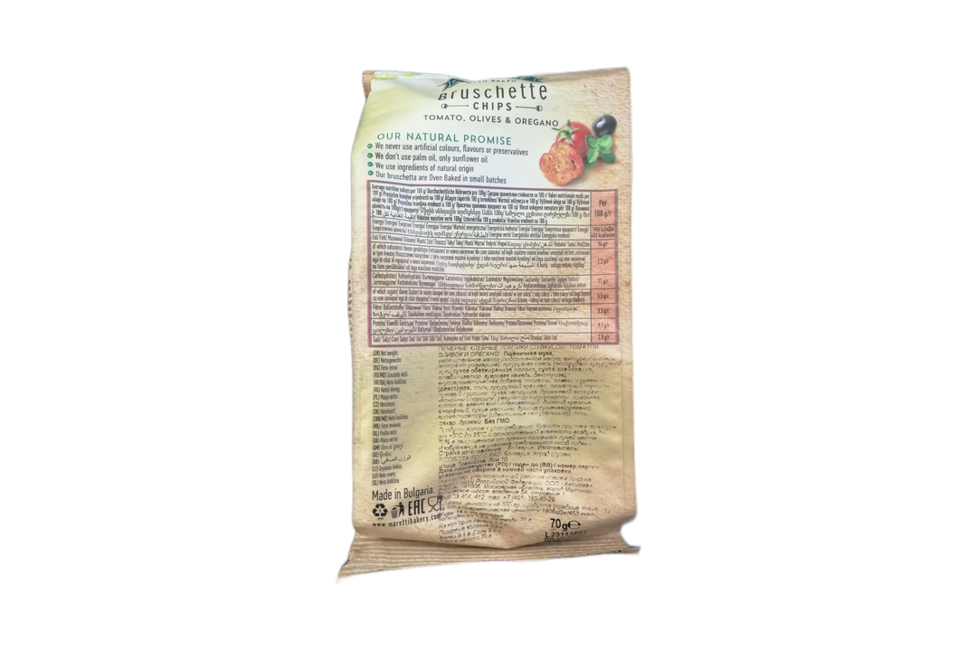 

Ломтики хлебные Maretti со вкусом томатов оливок и орегано 70 г