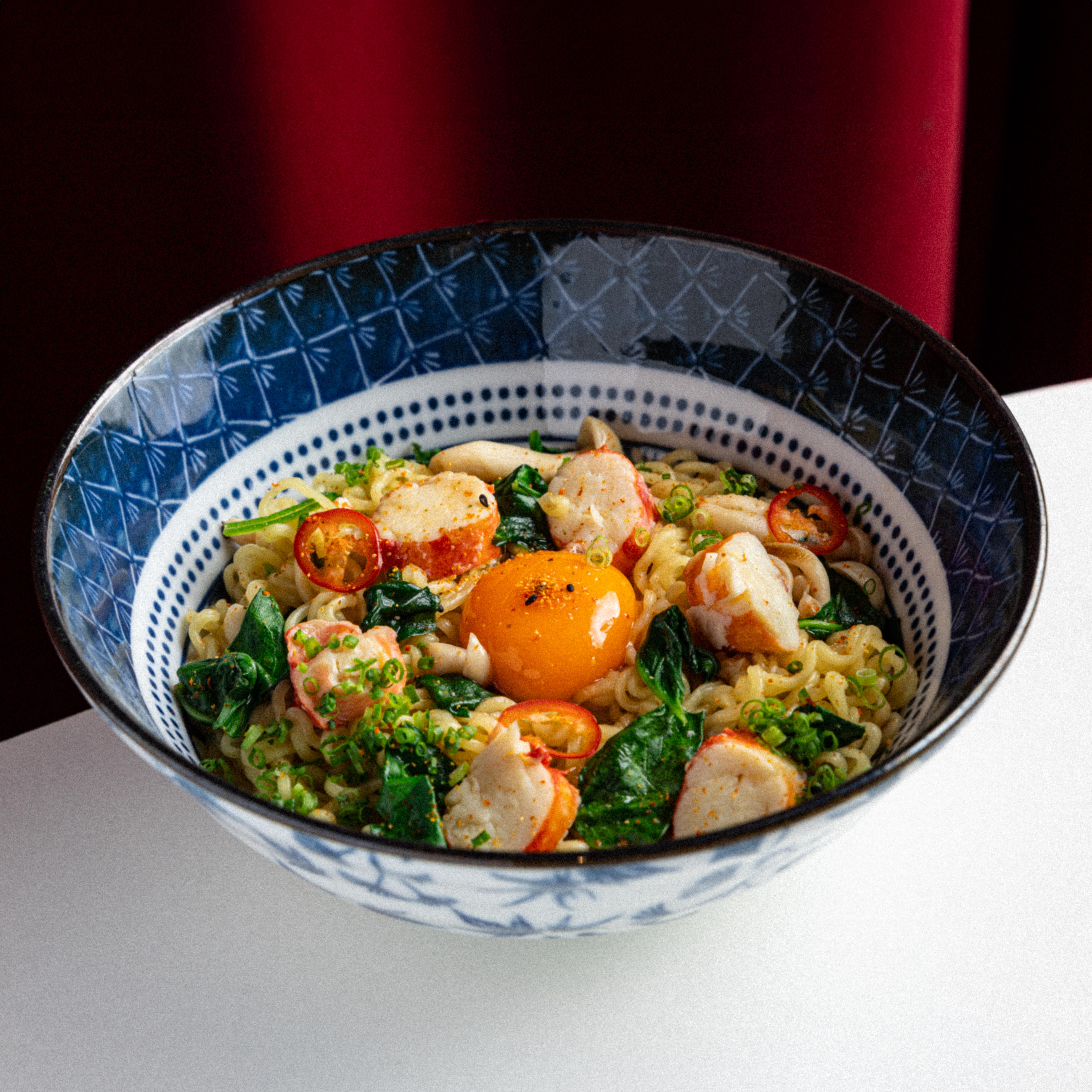 Лапша с крабом