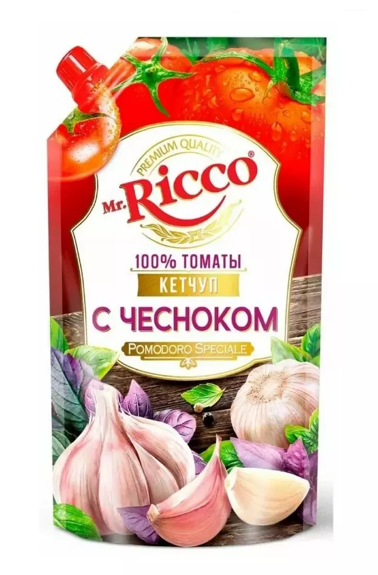 

Кетчуп Mr.Ricco Pomodoro Speciale с чесноком 300 г