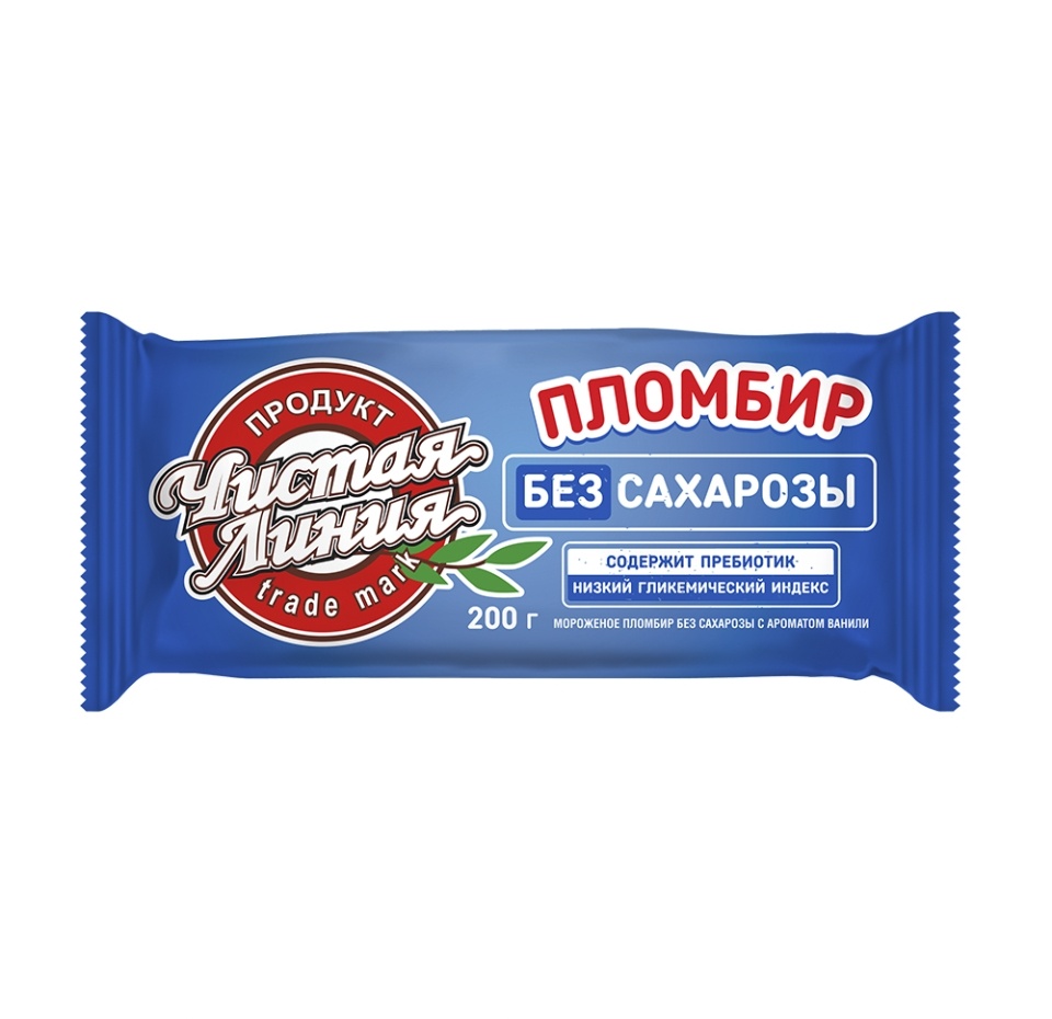 

Мороженое Чистая Линия пломбир с ароматом ванили без сахарозы 12% 200 г