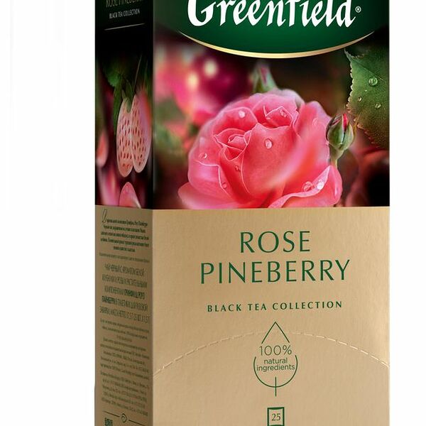 Чай черный Greenfield Rose Pineberry в пакетиках 25 шт. x 1.5 г