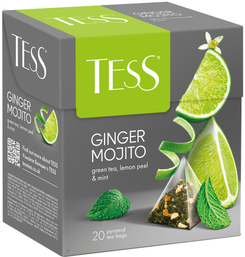 

Чай зеленый Tess Ginger Мojito в пирамидках 36 г 20 шт.