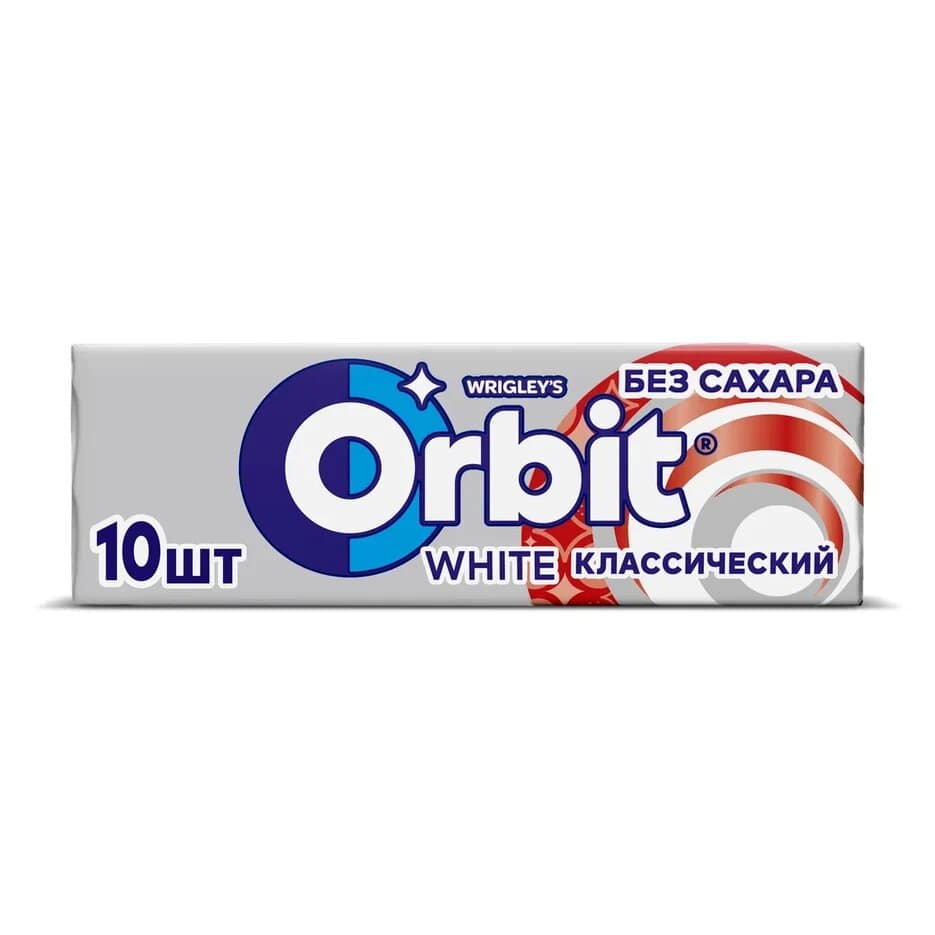 

Жевательная резинка Orbit White Классический без сахара 13.6 г