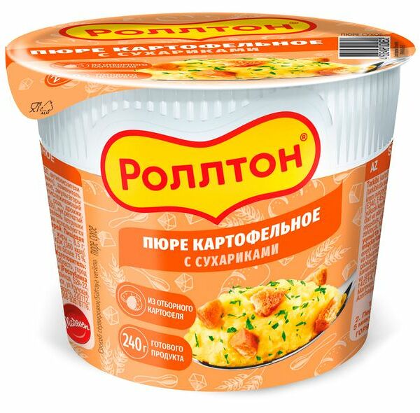 Пюре картофельное Роллтон с сухариками 40г
