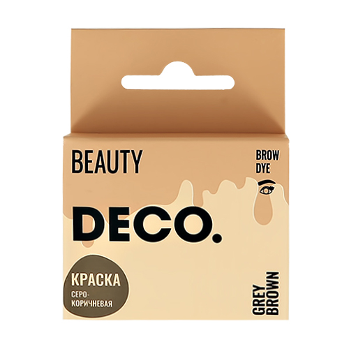 Краска для бровей `DECO.` в саше с окислителем (тон серо-коричневый) 3 мл