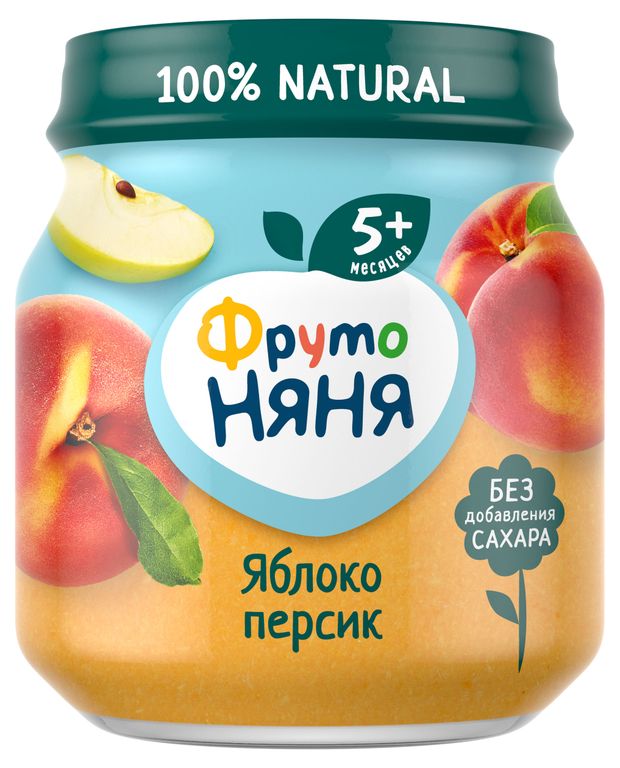 

Пюре детское ФрутоНяня яблоко, персик, 100 г