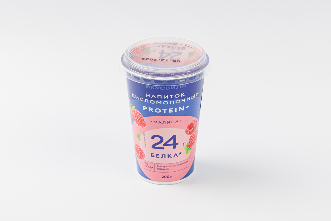 

Напиток кисломолочный ВкусВилл Protein+ Малина 200 г
