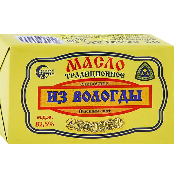 Масло сливочное Северное Молоко Традиционное из Вологды 82.5% 180 г