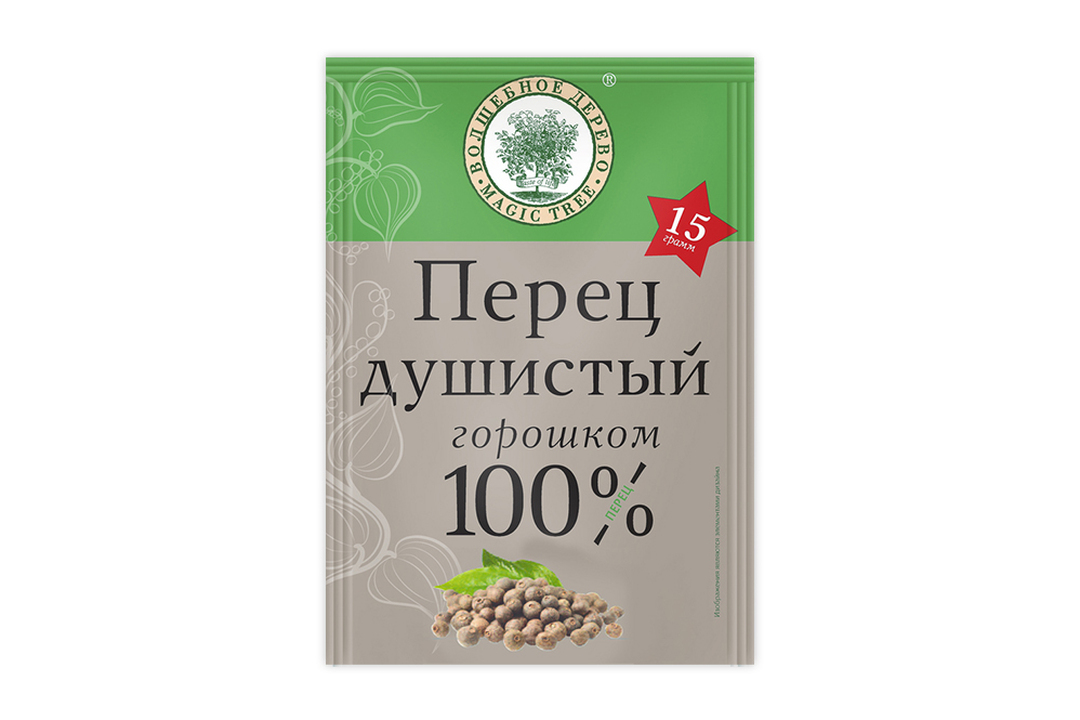 

Приправа Волшебное дерево Перец душистый горошком 15 г