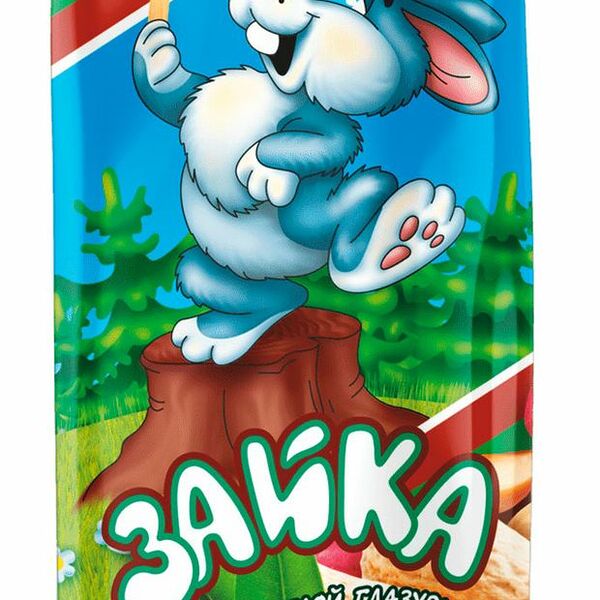 Мороженое эскимо Зайка ванильное с орехами ТМ Росфрост