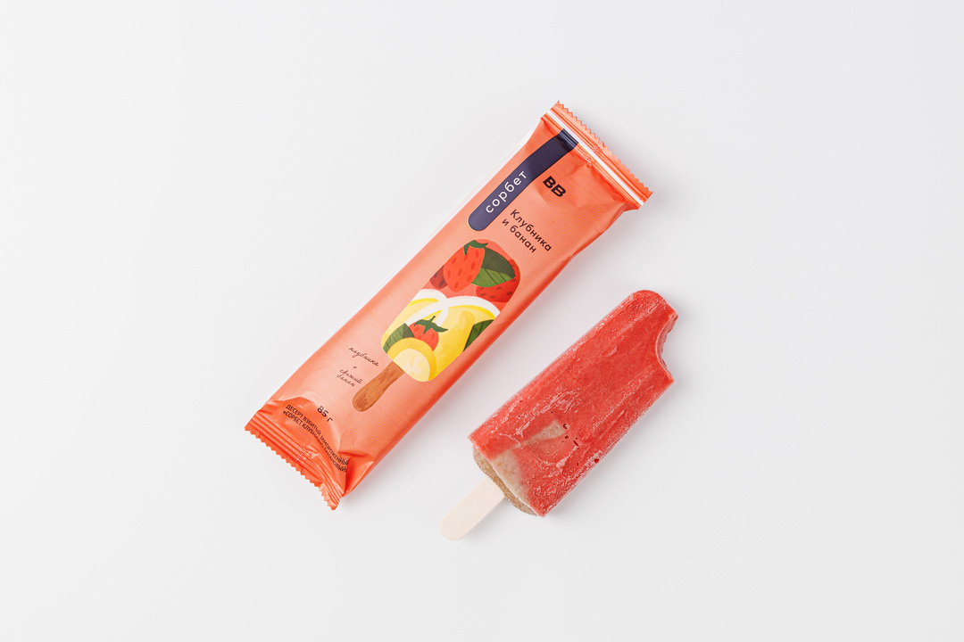 

Сорбет ВкусВилл клубника и банан