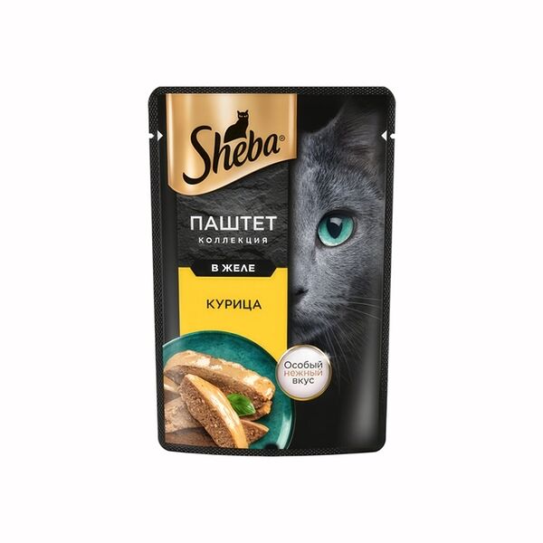 Влажный корм для кошек SHEBA® паштет с курицей, 75г