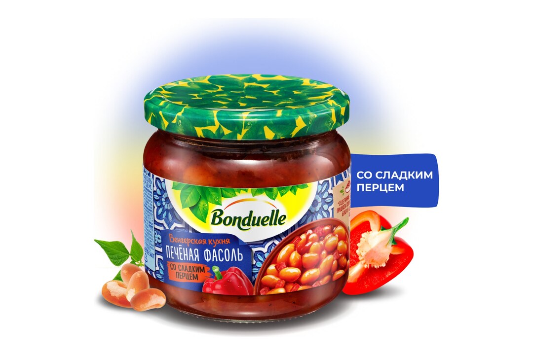 

Фасоль консервированная Bonduelle печеная со сладким перцем 360 г