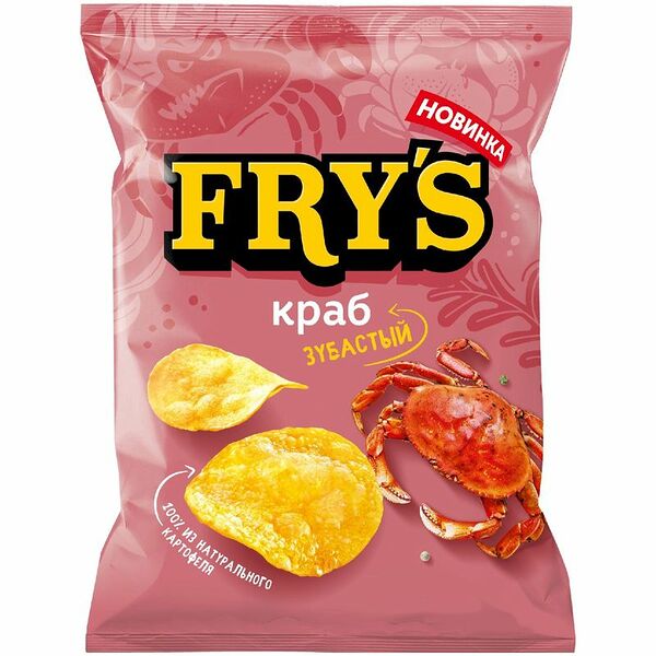 Чипсы картофельные Fry’s со вкусом краба 70 г