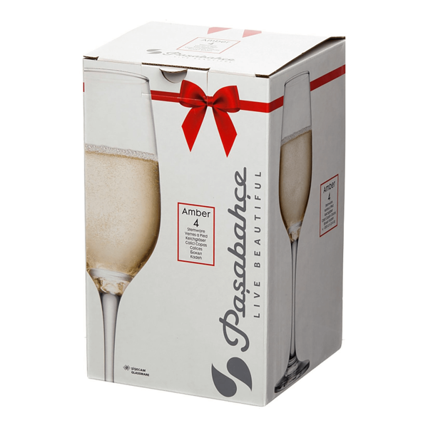 Бокалы для шампанского Pasabahce Амбер 200 мл, 4 шт