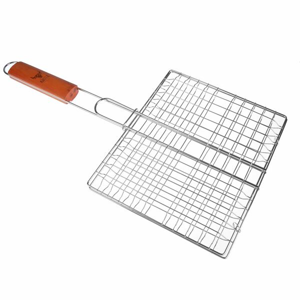 Решетка-гриль Grillboom 21x25x2 см хром эконом 333-823