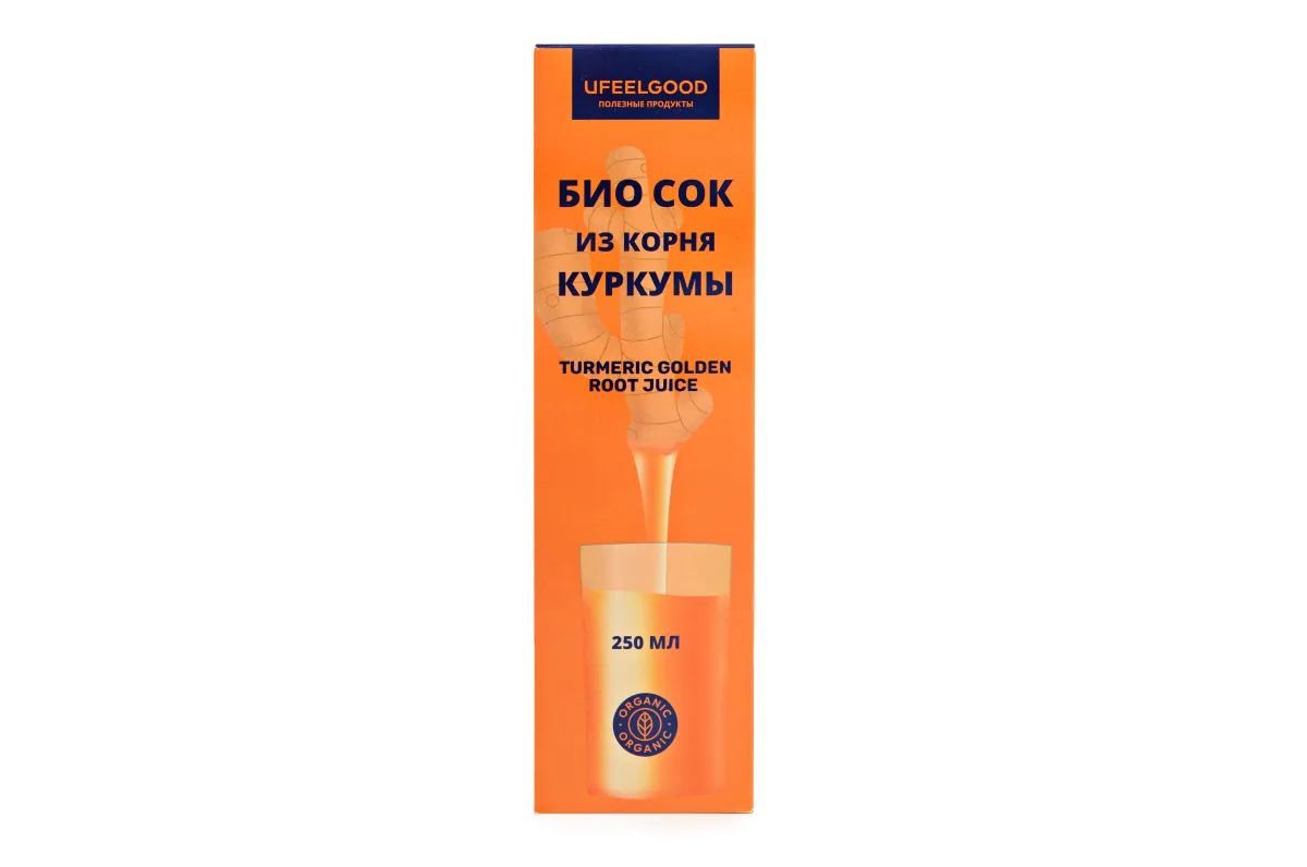 

Сок из корня Куркумы UFEELGOOD 100% БИО, 250 мл