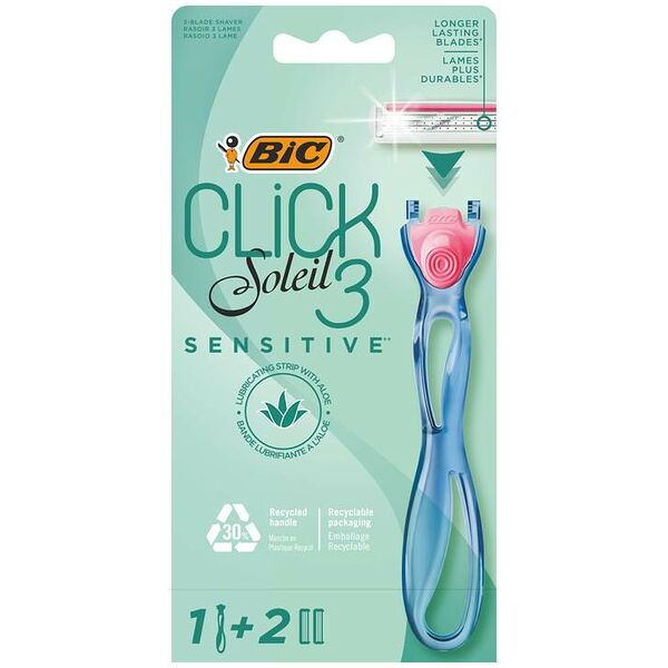 Женская бритвенная система Bic Click 3 Soleil 1 ручка 2 сменные кассеты