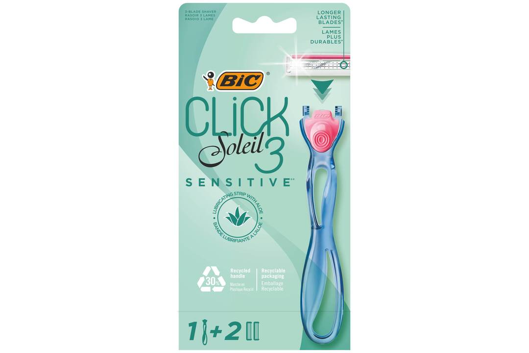 

Женская бритвенная система Bic Click 3 Soleil 1 ручка 2 сменные кассеты
