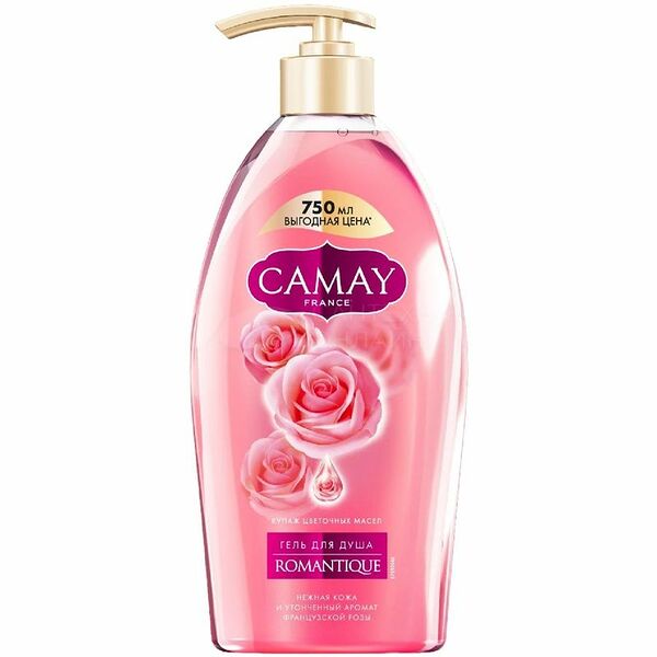 Гель для душa Camay Romantique аромат французской розы 750 мл