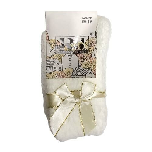 Носки женские RS молочные плюшевые размер 23-27 (36-39)