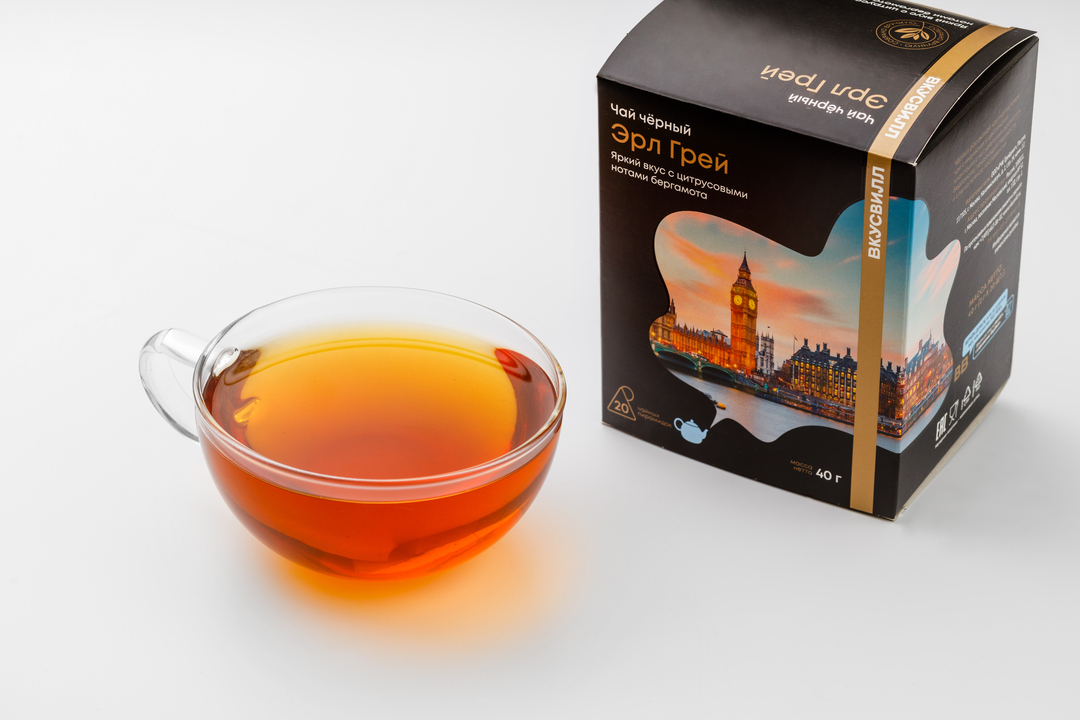 

Чай черный ВкусВилл Эрл Грей в пирамидках 40 г