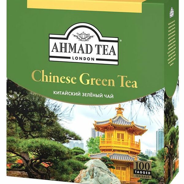Чай зеленый Ahmad Tea Chinese Green Tea в пакетиках, 100 шт. 180г