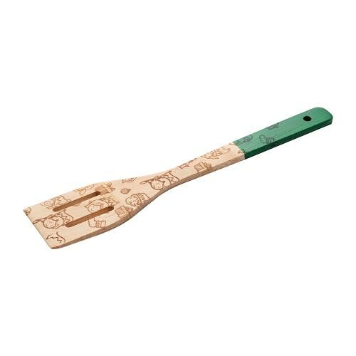 Лопатка кулинарная Аполло с прорезями бамбуковая с декором