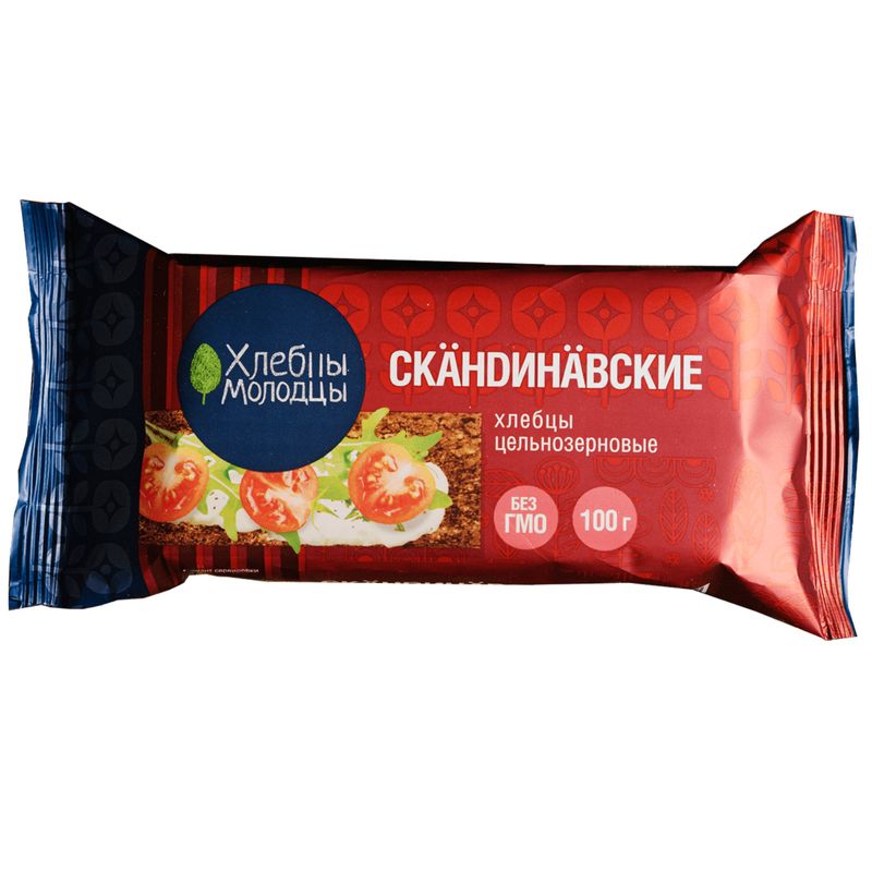 

Хлебцы Хлебцы Молодцы Скандинавские цельнозерновые 100 г