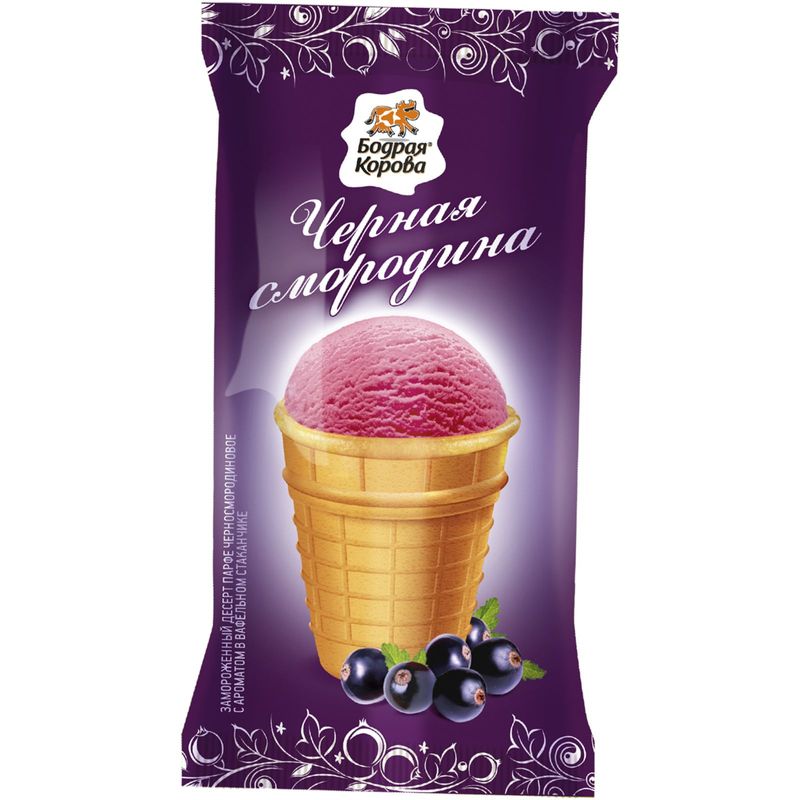 

Мороженое Бодрая Корова Парфе черная смородина стаканчик 80 г
