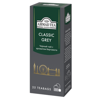 Чай черный Ahmad Tea Классик Грей со вк и аром бергамота 25п*1,9г 47,5г