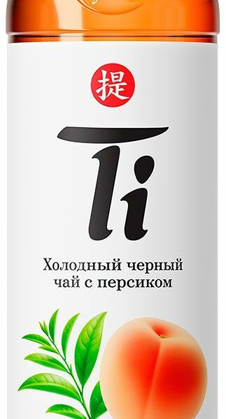 Холодный чай чёрный Ti Персик негазированный, 1.25 л