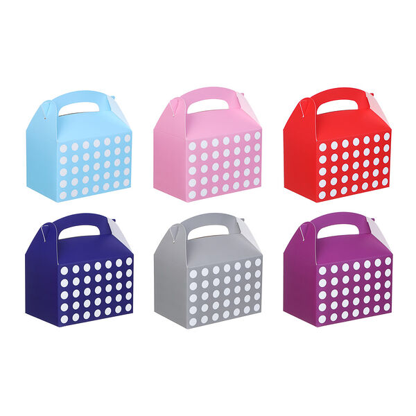 Коробка подарочная, складная, 10х15х10см, круги, 6 цветов, в ассортименте