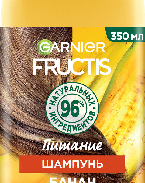 Garnier Fructis шампунь Банан Superfood Питание для очень сухих волос, 350 мл