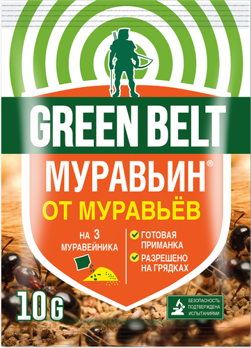 

Средство для борьбы Green Belt с садовыми муравьями Муравьин 10 г